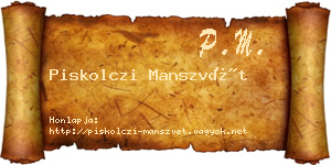 Piskolczi Manszvét névjegykártya